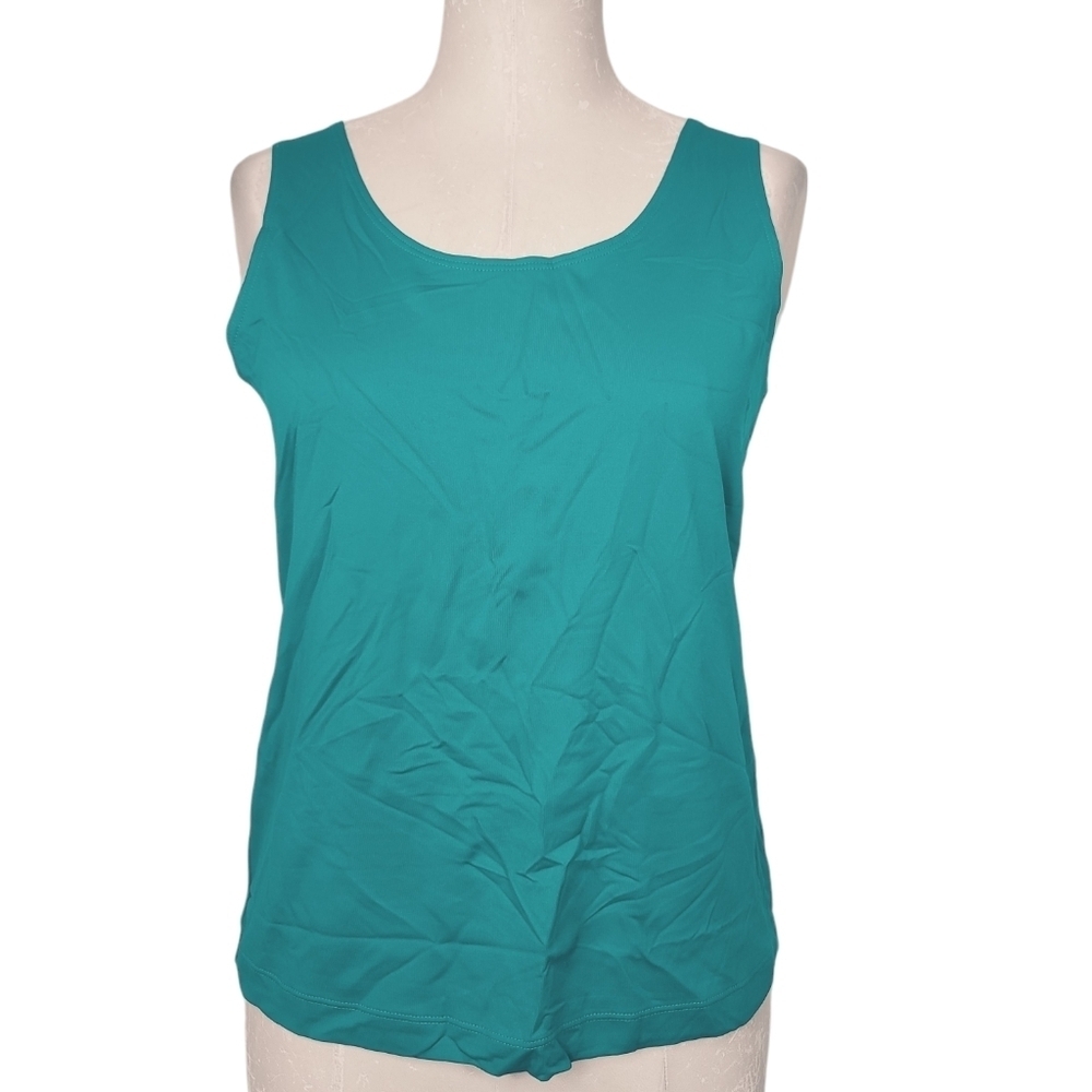 Chico's Turquoise Scoop Tank Top M